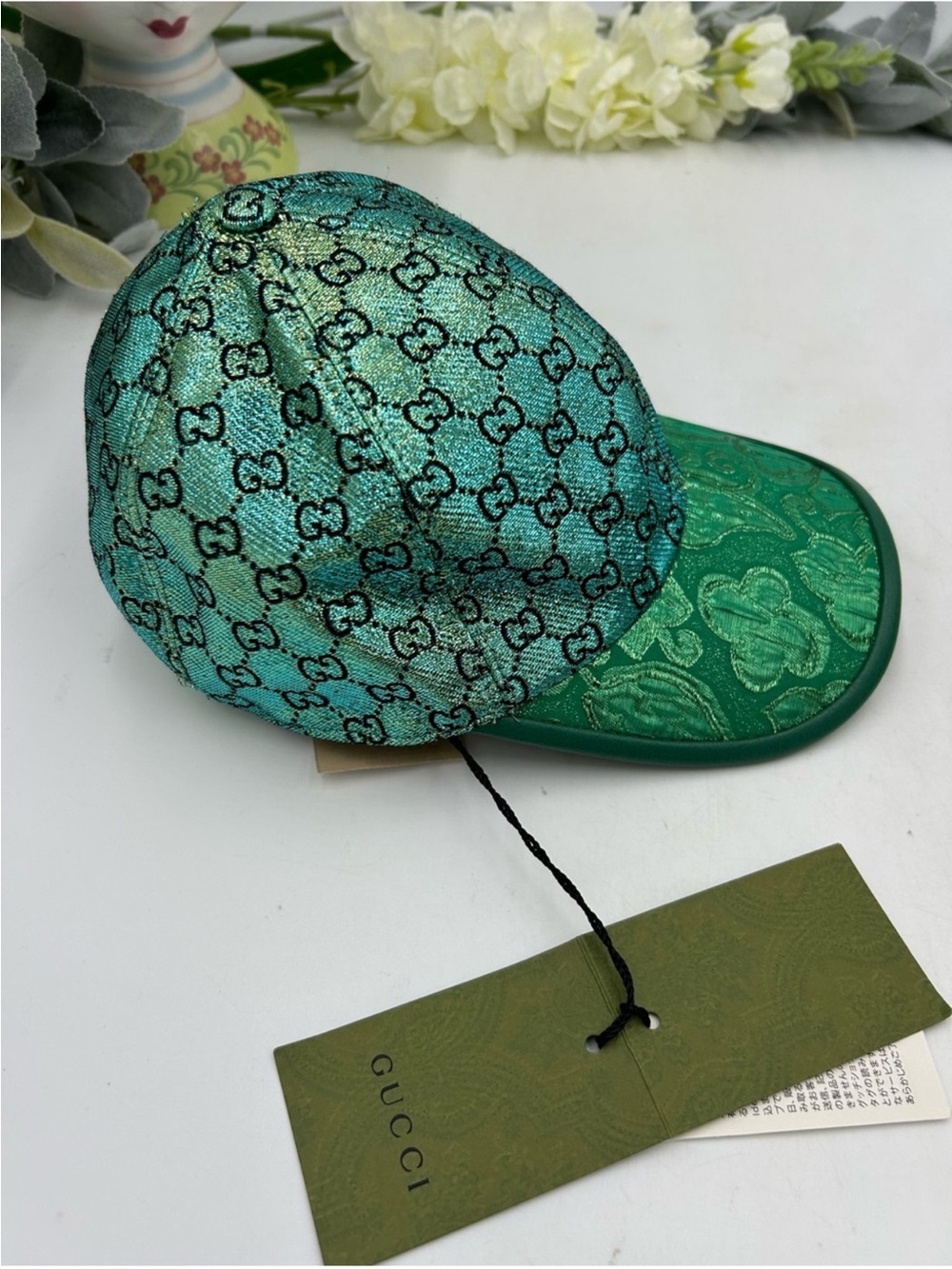 Unisex Gucci GG metallic jacquard lame baseball cap size medium adjustable - Picture 8 of 8